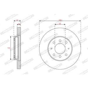 Bromsskiva FERODO DDF2163