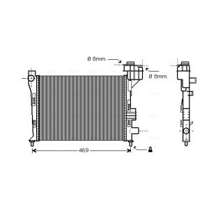 Radiador de motor AVA COOLING MSA2247
