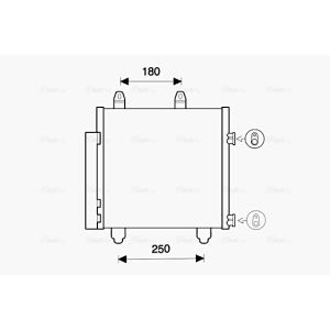 Condensador, sistema de ar condicionado AVA COOLING PE5398D AVA