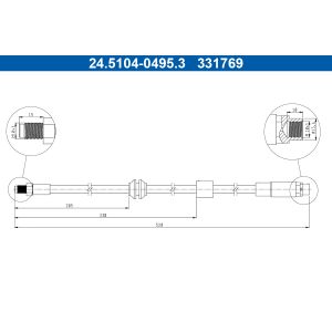 Flexible de frein ATE 24.5104-0495.3
