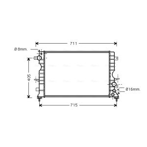 Arrefecedor do motor AVA COOLING AU2165