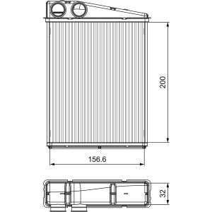 Permutador de calor, aquecimento interior VALEO 811542