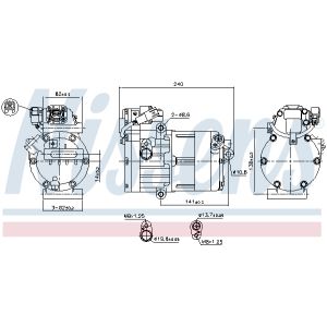 Compressor, ar condicionado NISSENS 891023