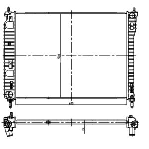 Radiator, motorkoeling NRF 550013