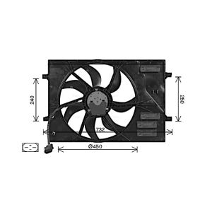 Ventilador, arrefecimento do motor AVA COOLING AI7525