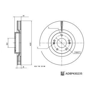 Bremsscheibe BLUE PRINT ADBP430235