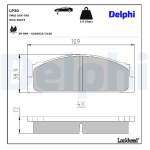 Levyjarrun jarrupalasarja DELPHI LP30