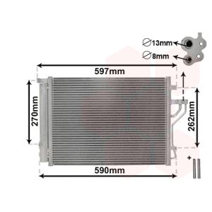 Condensator, airconditioning VAN WEZEL 82005280