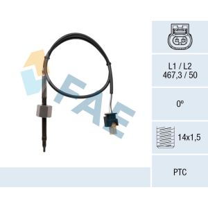 Sensor de temperatura dos gases de escape FAE 68071