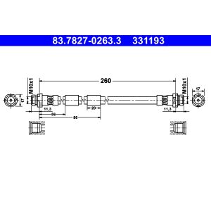 Flexible de frein ATE 83.7827-0263.3