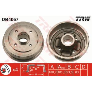 Bremstrommel TRW DB4067