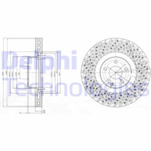 Jarrulevy DELPHI BG9879 edessä, tuuletettu, 1 kpl