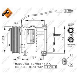 Compresseur, climatisation EASY FIT NRF 32780