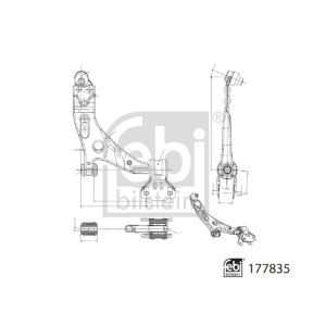 Querlenker, Radaufhängung FEBI BILSTEIN 177835 Vorderachse, rechts, vorne