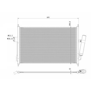 Condensor, airconditioning EASY FIT NRF 350490