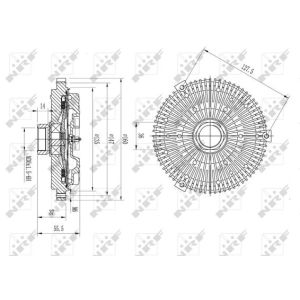 Koppeling, radiatorventilator NRF 49593