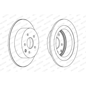 Jarrulevy FERODO DDF1590C takana, täysi, 2 kpl