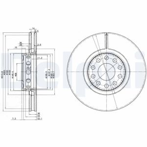 Disque de frein DELPHI BG3033