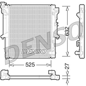 Radiador de motor DENSO DRM45035