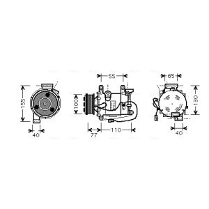 Compressor, ar condicionado AVA COOLING HDAK208