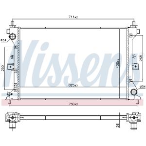 Kühler, Motorkühlung NISSENS 606383