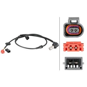 Sensor do ABS traseiro, direito HELLA 6PU 012 806-921