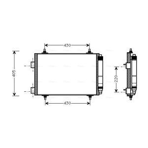 Condenseur (climatisation) AVA COOLING PEA5215D