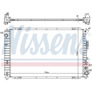 Radiador, refrigeración de motor NISSENS 606556