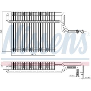 Evaporador, aire acondicionado NISSENS 92347