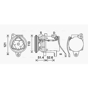 Compresor, aire acondicionado AVA COOLING MCAK019