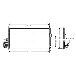 Condensador, sistema de ar condicionado AVA COOLING DN5201 AVA