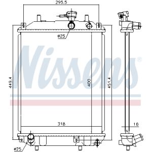 Radiatore, raffreddamento motore NISSENS 617556