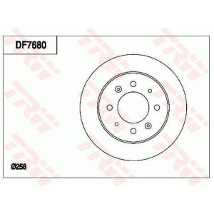 Disco de travão TRW DF7680