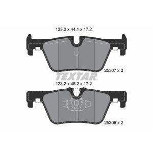 Bremsbelagsatz TEXTAR 2530701, Hinten