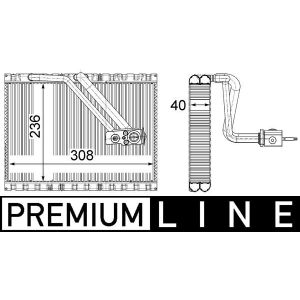 Évaporateur climatisation BEHR MAHLE AE 127 000P