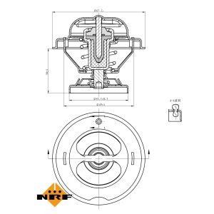 Termostaatti, jäähdytysneste EASY FIT NRF 725068