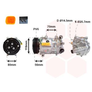 Compressor, ar condicionado VAN WEZEL 4000K322