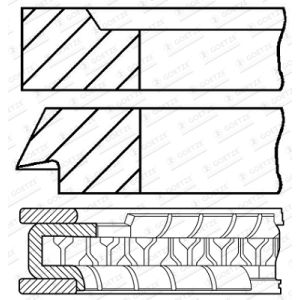 Set di anelli per pistoni GOETZE 08-406300-10