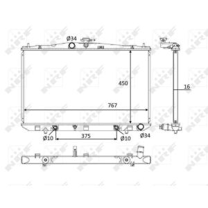 Radiator, motorkoeling NRF 58610