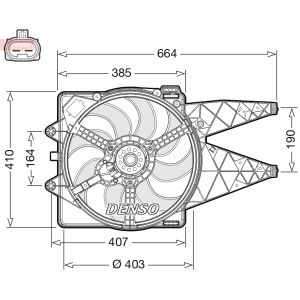 Ventilateur, refroidissement du moteur DENSO DER09309