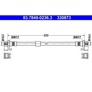 Tubo flessibile del freno ATE 83.7849-0236.3