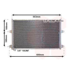 Condensador, sistema de ar condicionado VAN WEZEL 58005144