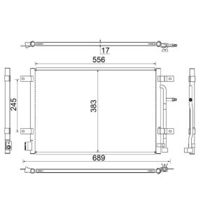 Condensador, ar condicionado BEHR MAHLE AC 812 000S