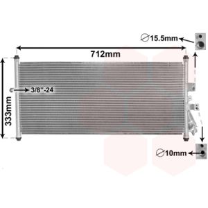 Condensator, airconditioning VAN WEZEL 13005277