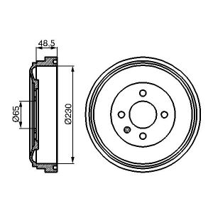 Tambour de frein BOSCH 0 986 477 036