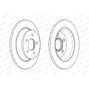 Bremsscheiben FERODO DDF2058C hinten, voll, 2 Stück