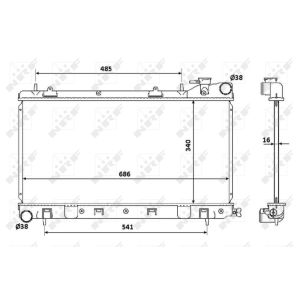 Radiateur, refroidissement moteur NRF 53815