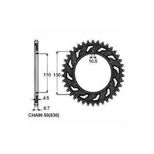 Tandwiel achter SUNSTAR SUNR1-5474-47