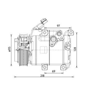 Compresor, aire acondicionado MAHLE ACP 1467 000P