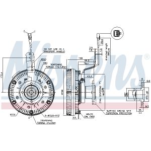 Embrague, ventilador de radiador NISSENS 86079